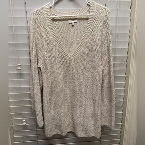 Lucky Brand Women's Beige V-Neck Sweater